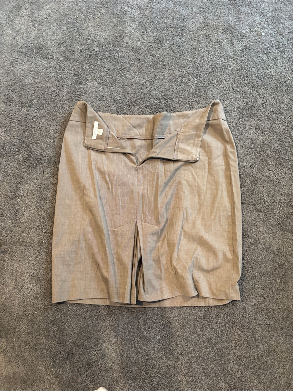 New York & Company Beige Taupe High-Low Skirt